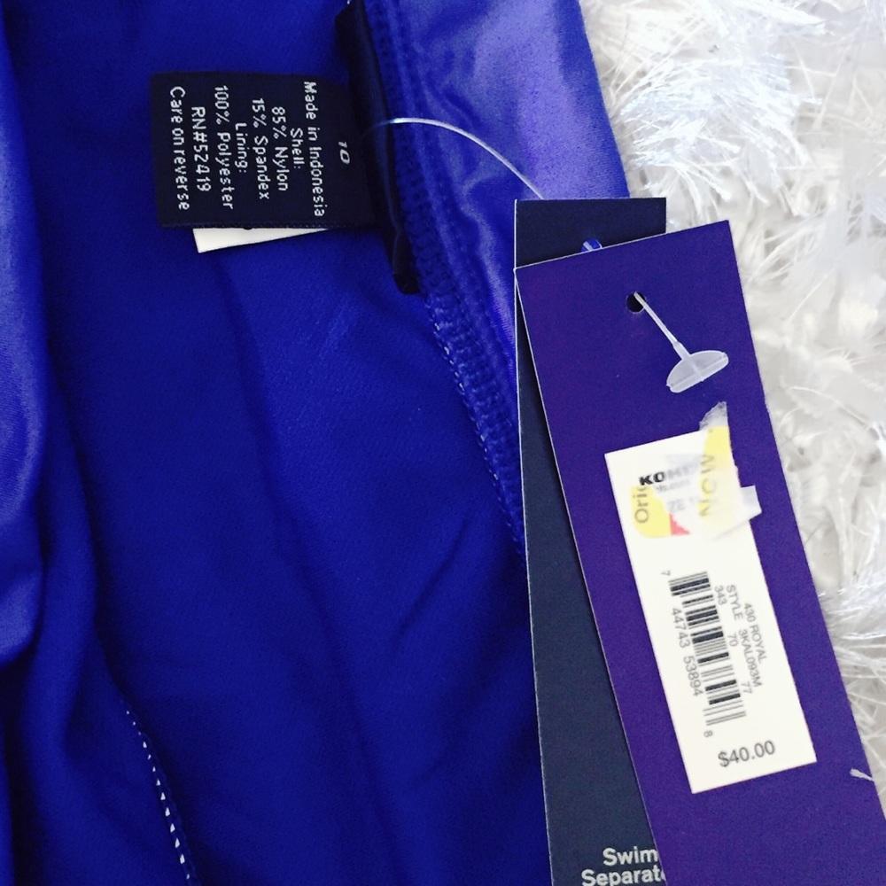 Apt 9 NWT Blue Polka Dot Medium Bikini - Picture 5 of 6